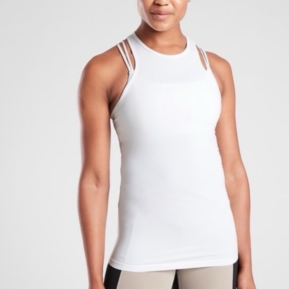 Athleta Contemplation Tank Top White Glow Size L